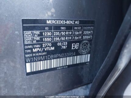 W1N9M1DB9PN033954 2023 MERCEDES-BENZ