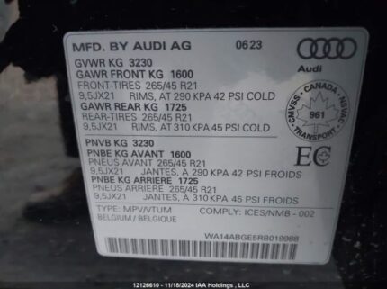 WA14ABGE5RB019988 2024 AUDI