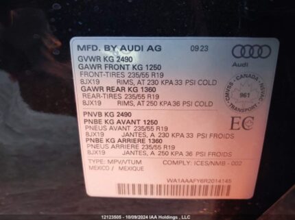 WA1AAAFY6R2014145 2024 AUDI