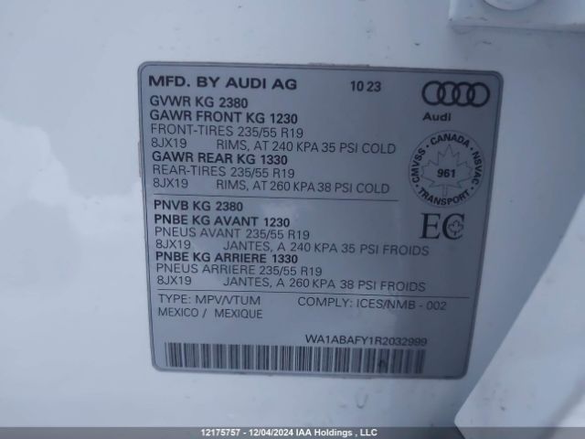WA1ABAFY1R2032999 2024 AUDI