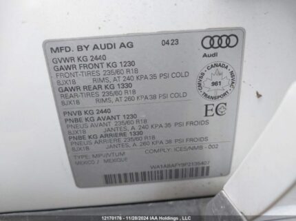 WA1ABAFY9P2135407 2023 AUDI