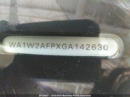 WA1W2AFPXGA142630 2016 AUDI