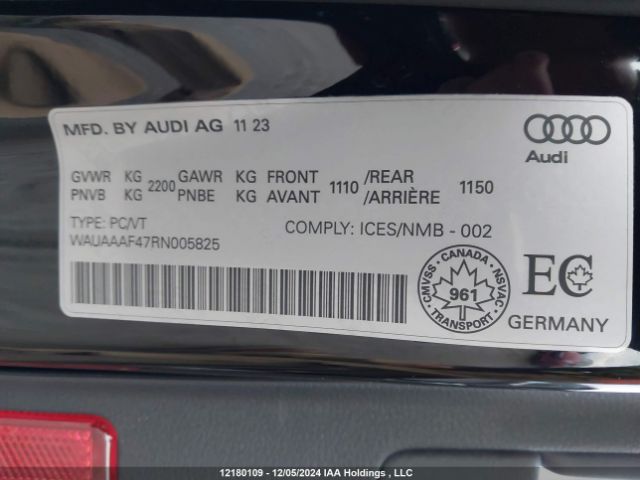 WAUAAAF47RN005825 2024 AUDI