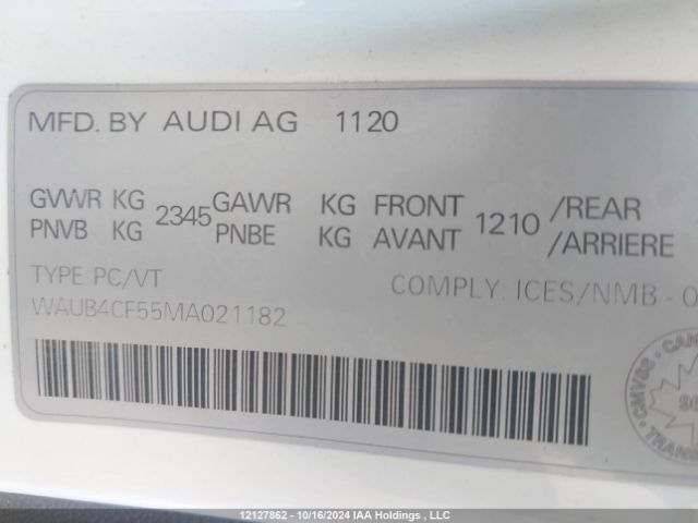 WAUB4CF55MA021182 2021 AUDI