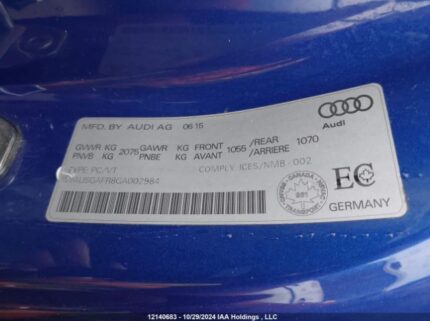 WAUSGAFR8GA002984 2016 AUDI