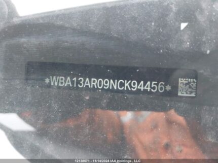 WBA13AR09NCk94456 2022 BMW