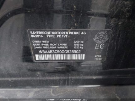 WBA4B3C50GG528902 2016 BMW