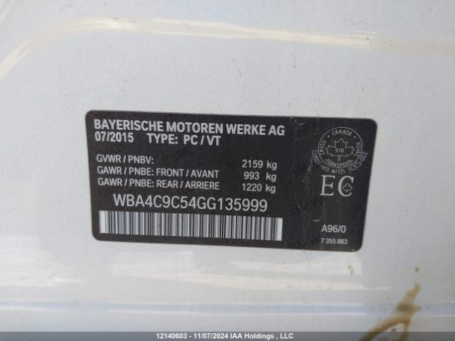 WBA4C9C54GG135999 2016 BMW
