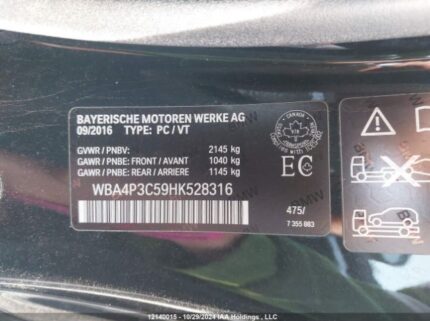 WBA4P3C59HK528316 2017 BMW
