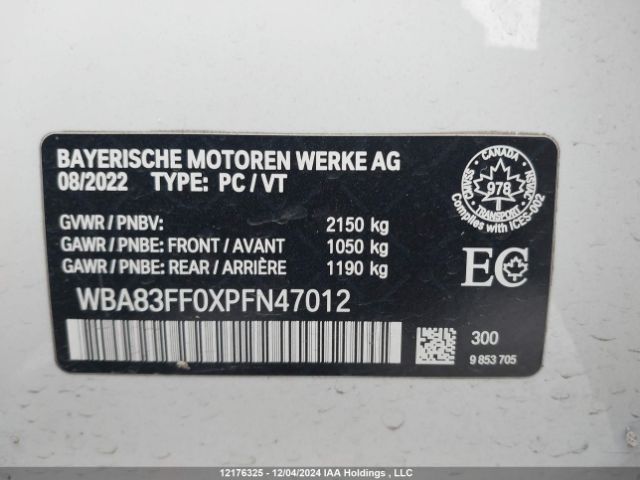 WBA83FF0XPFN47012 2023 BMW