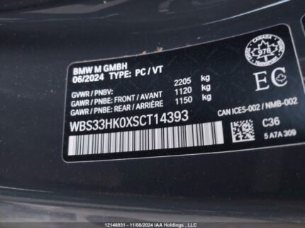 WBS33HK0XSCT14393 2025 BMW