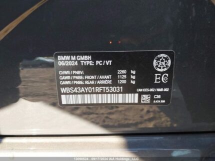 WBS43AY01RFt53031 2024 BMW