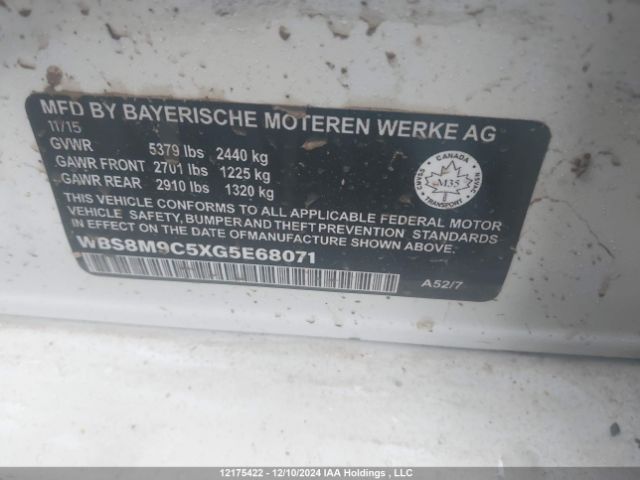WBS8M9C5XG5E68071 2016 BMW