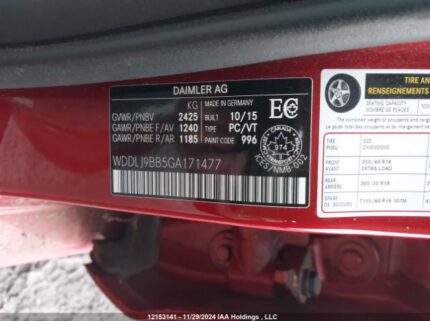 WDDLJ9BB5GA171477 2016 MERCEDES-BENZ