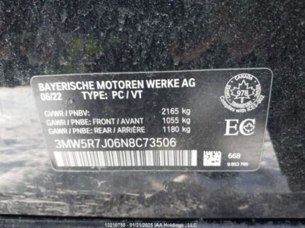 3MW5R7J06N8C73506 2022 BMW