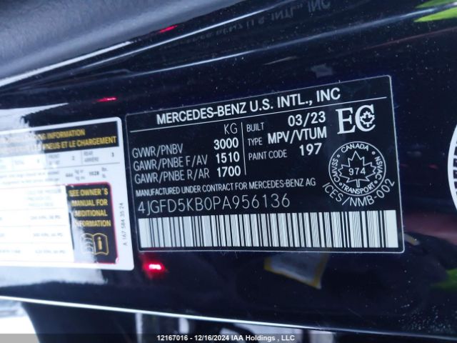 4JGFD5KB0PA956136 2023 MERCEDES-BENZ