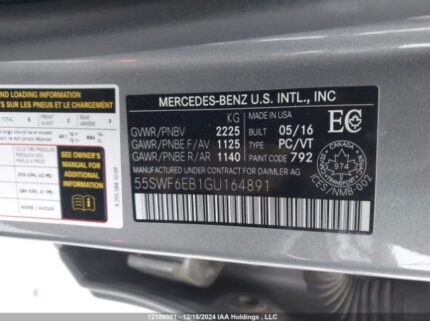 55SWF6EB1GU164891 2016 MERCEDES-BENZ