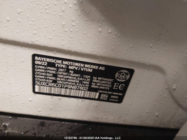 5UXCR6C01P9N87802 2023 BMW