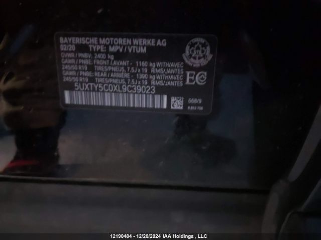 5UXTY5COXL9C39023 2020 BMW