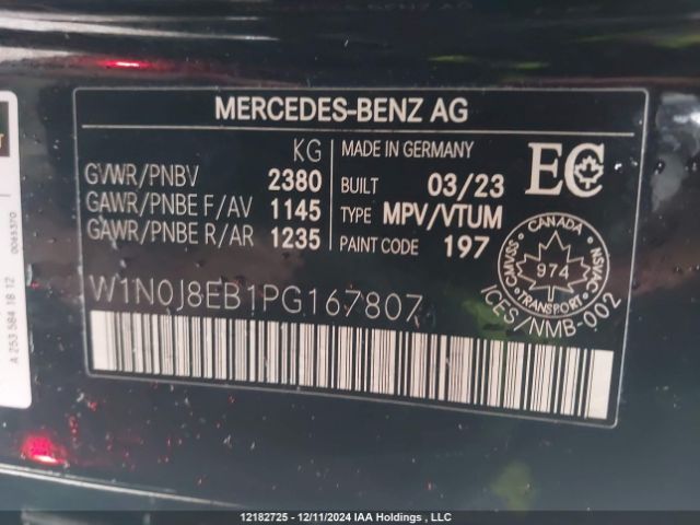W1N0J8EB1PG167807 2023 MERCEDES-BENZ