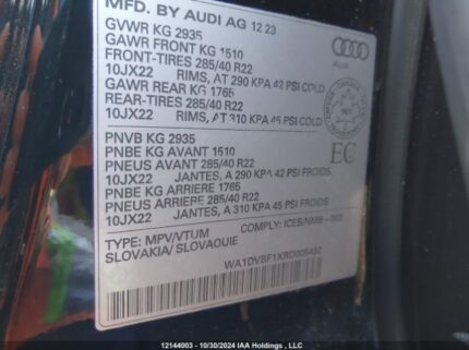 WA1DVBF1XRD005432 2024 AUDI