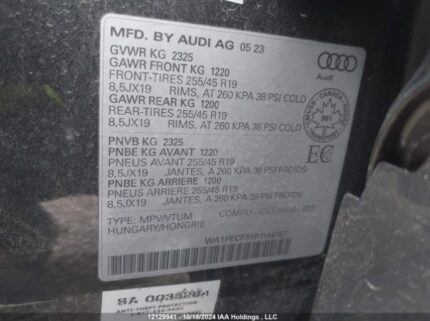 WA1FECF31P1144167 2023 AUDI