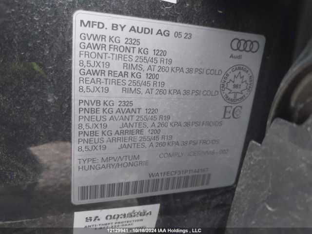 WA1FECF31P1144167 2023 AUDI