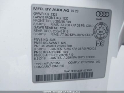 WA1FECF37R1023100 2024 AUDI