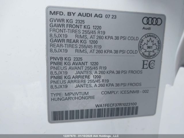 WA1FECF37R1023100 2024 AUDI