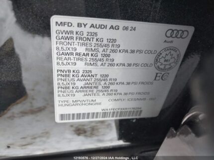 WA1FECF3XR1176294 2024 AUDI