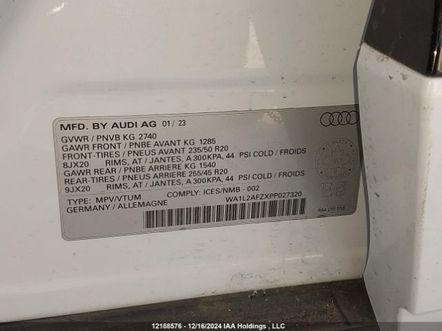 WA1L2AFZXPP027320 2023 AUDI