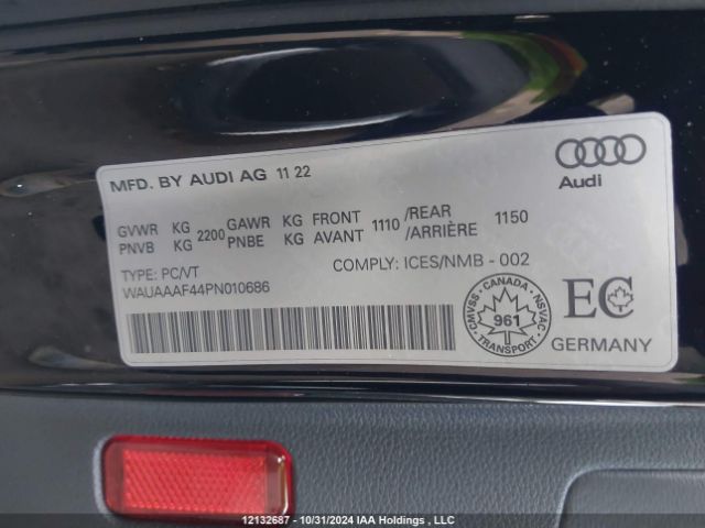 WAUAAAF44PN010686 2023 AUDI