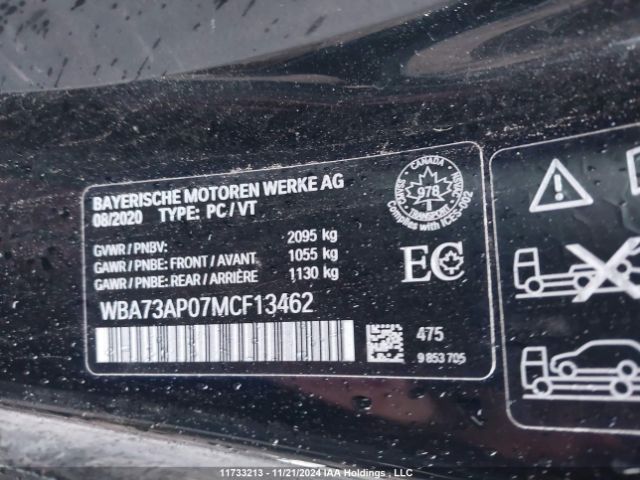 WBA73AP07MCF13462 2021 BMW