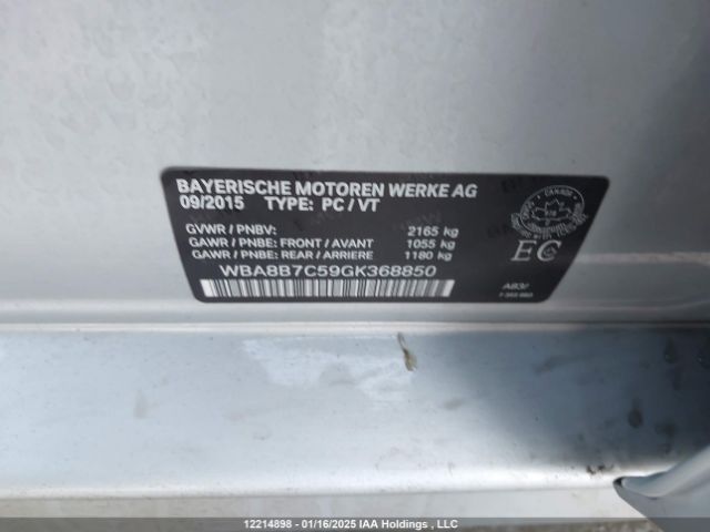 WBA8B7C59GK368850 2016 BMW