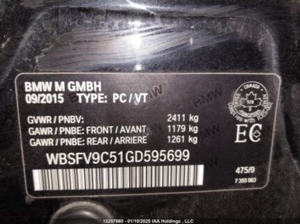 WBSFV9C51GD595699 2016 BMW
