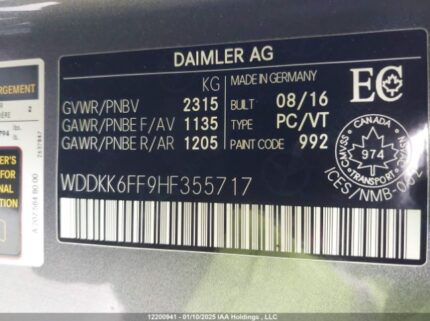 WDDKK6FF9HF355717 2017 MERCEDES-BENZ