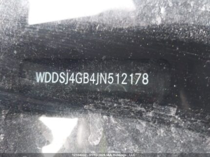 WDDSJ4GB4JN512178 2018 MERCEDES-BENZ