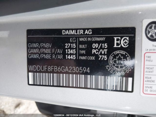 WDDUF8FB6GA230594 2016 MERCEDES-BENZ