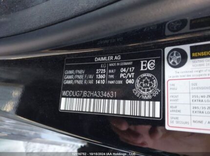 WDDUG7JB2HA334631 2017 MERCEDES-BENZ