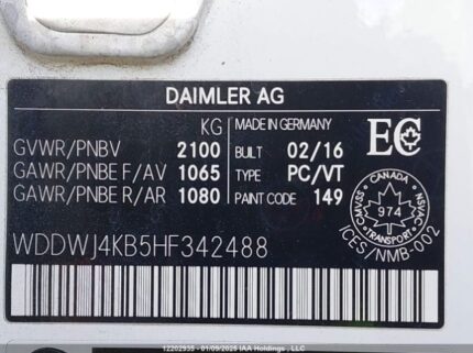 WDDWJ4KB5HF342488 2017 MERCEDES-BENZ