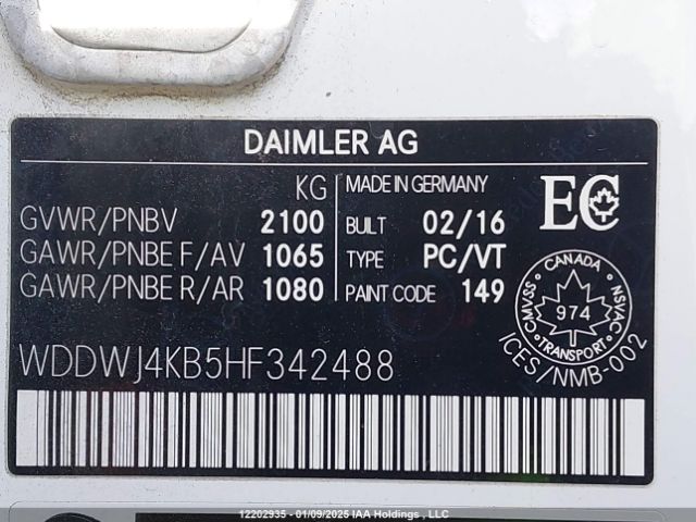 WDDWJ4KB5HF342488 2017 MERCEDES-BENZ