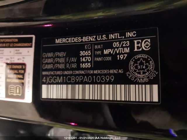 4JGGM1CB9PA010399 2023 MERCEDES-BENZ