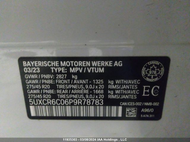 5UXCR6C06P9R78783 2023 BMW