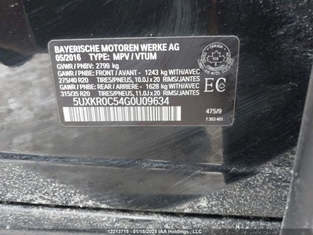 5UXKR0C54G0U09634 2016 BMW