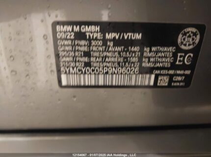 5YMCY0C05P9N96026 2023 BMW