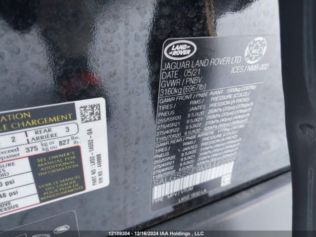 SALGS2SE9MA449988 2021 LAND ROVER