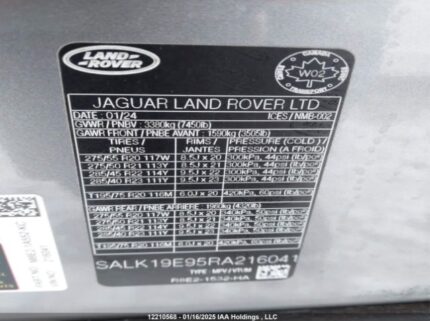 SALK19E95RA216041 2024 LAND ROVER