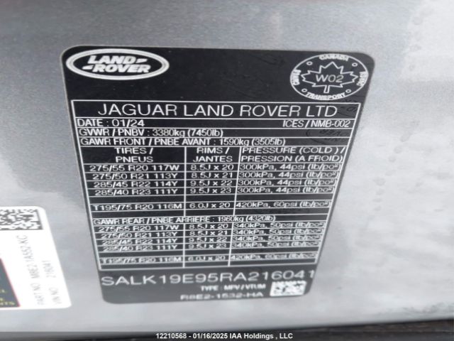 SALK19E95RA216041 2024 LAND ROVER
