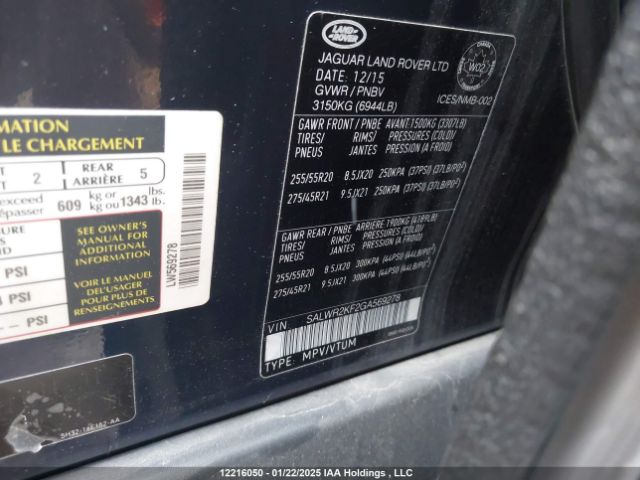 SALWR2KF2GA569278 2016 LAND ROVER