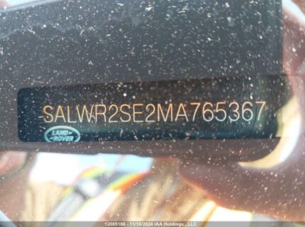 SALWR2SE2MA765367 2021 LAND ROVER